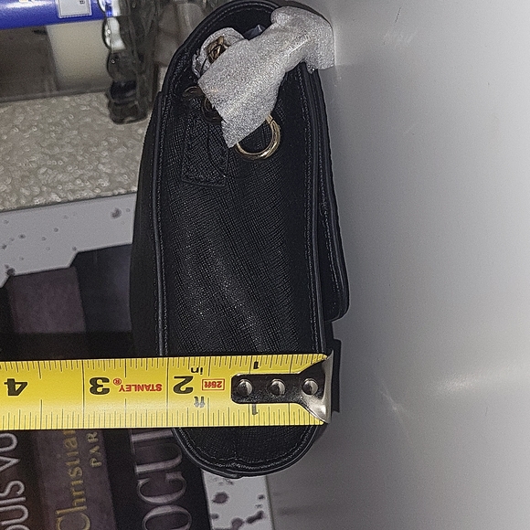 NWOT/still wrapped DKNY crossbody bag, black faux leather and gold hardware - Picture 9 of 9